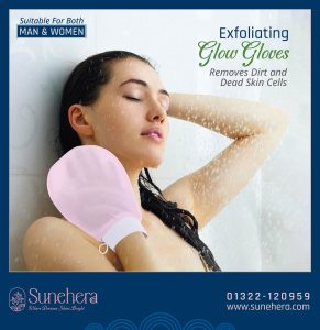 Silk Exfoliating Glow Gloves, Removes Dirt and Dead Skin Cells