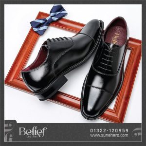 British Style Genuine Leather Formal Shoes Black
